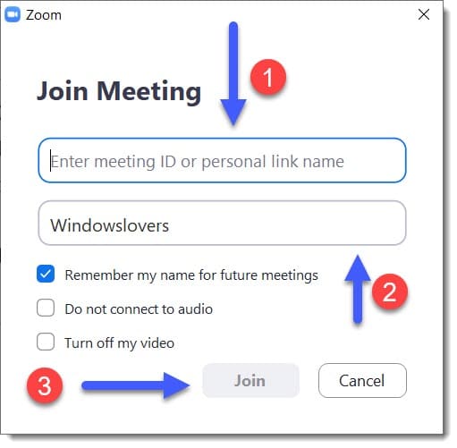 zoom meeting online login without app
